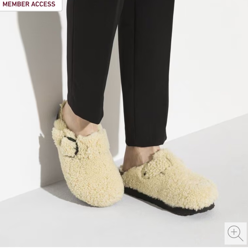 Papillo/Birkenstock Boston Big Buckle Shearling Platform